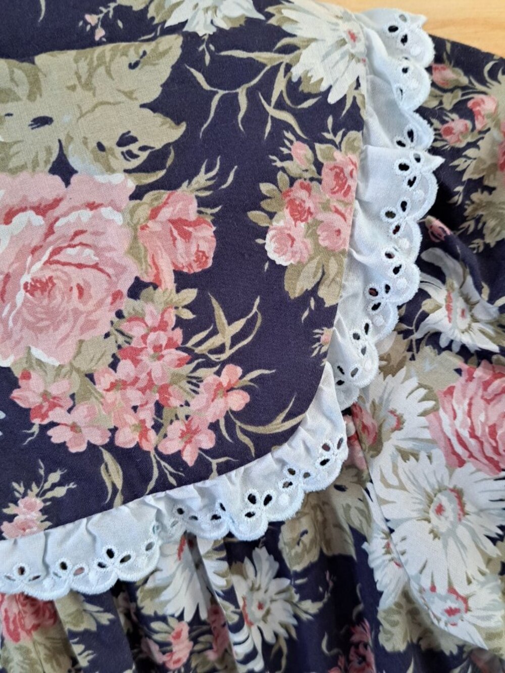Laura Ashley Vintage Girls Size 7 8 Years Floral Tent Dress Midi Collar... - Picture 10 of 15